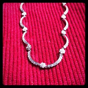 Nadri CZ scalloped necklace 16”